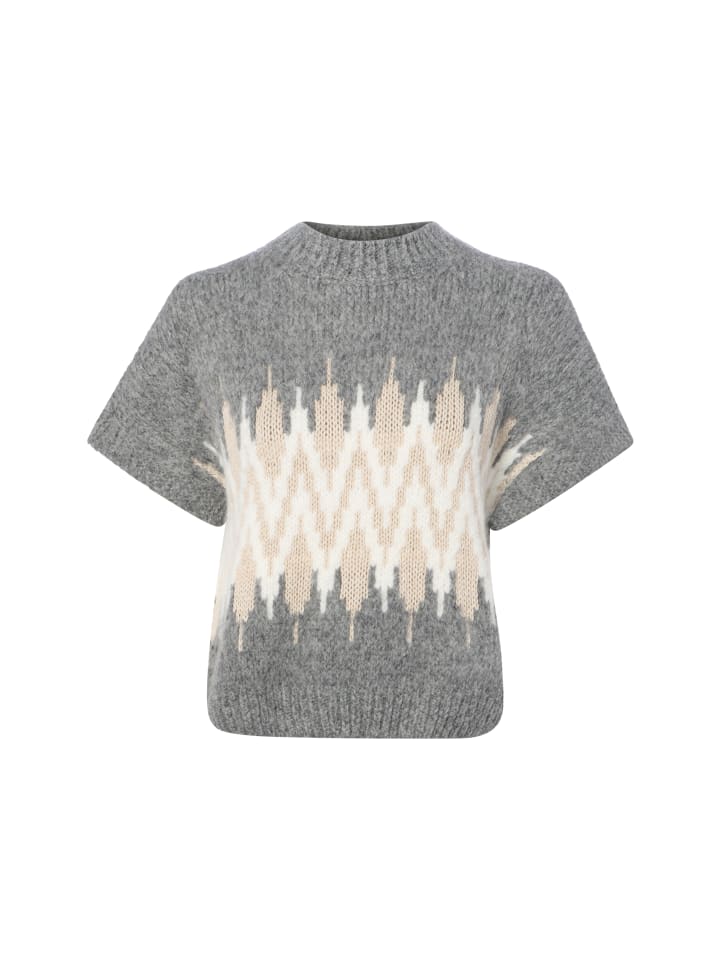 Strickpullover Kommas in grau beige - 0001