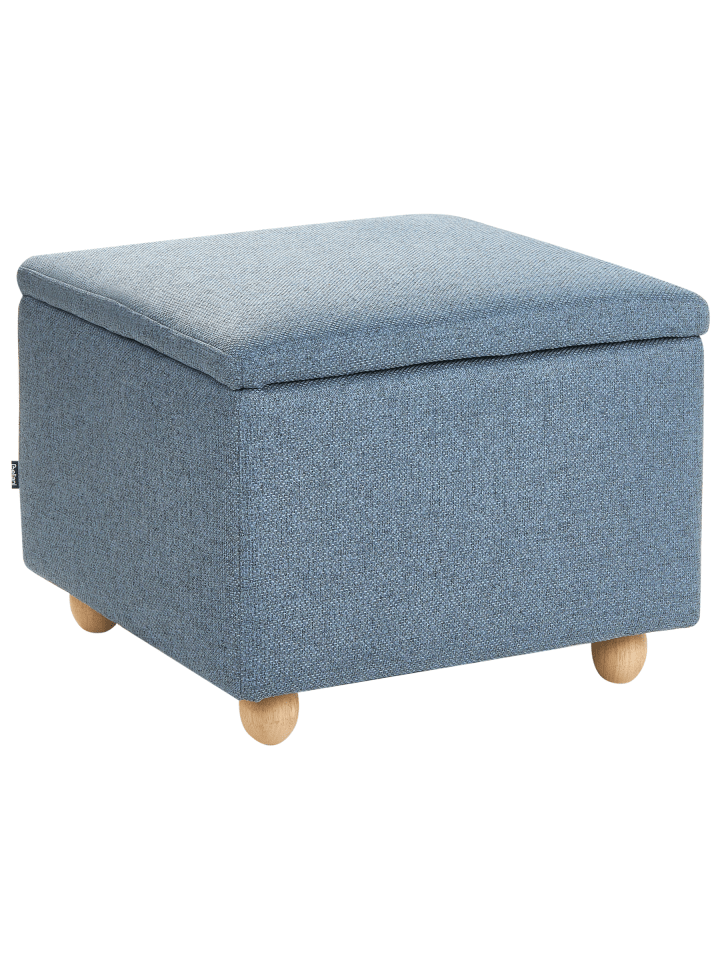 Pouf FERNDALE in Blau/Braun - (W) 60 x (H) 46 x (L) 60 cm