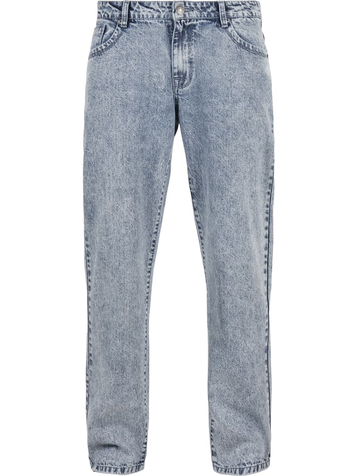 Loose Fit Jeans in light skyblue acid washed