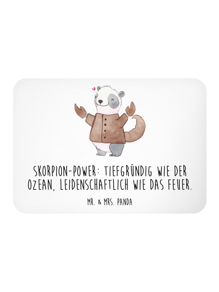 Kühlschrankmagnet Skorpion Astrologie mit Spruch in Weiß