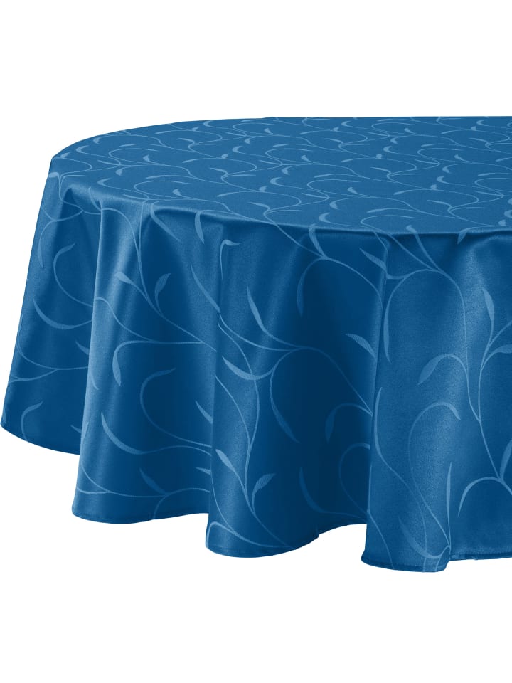 Jacquard, Baumwollmischung Tischdecke Remscheid in blau
