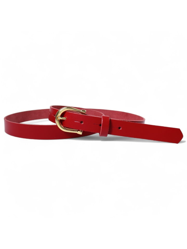 Ledergürtel in Rot
