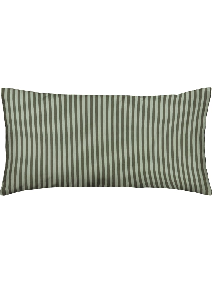 Perkal Kissenbezug in oliv-jade