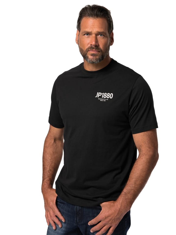 Kurzarm T-Shirt in schwarz