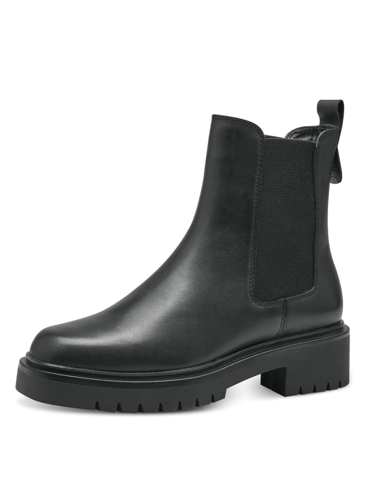 Reißverschlussstiefelette in schwarz