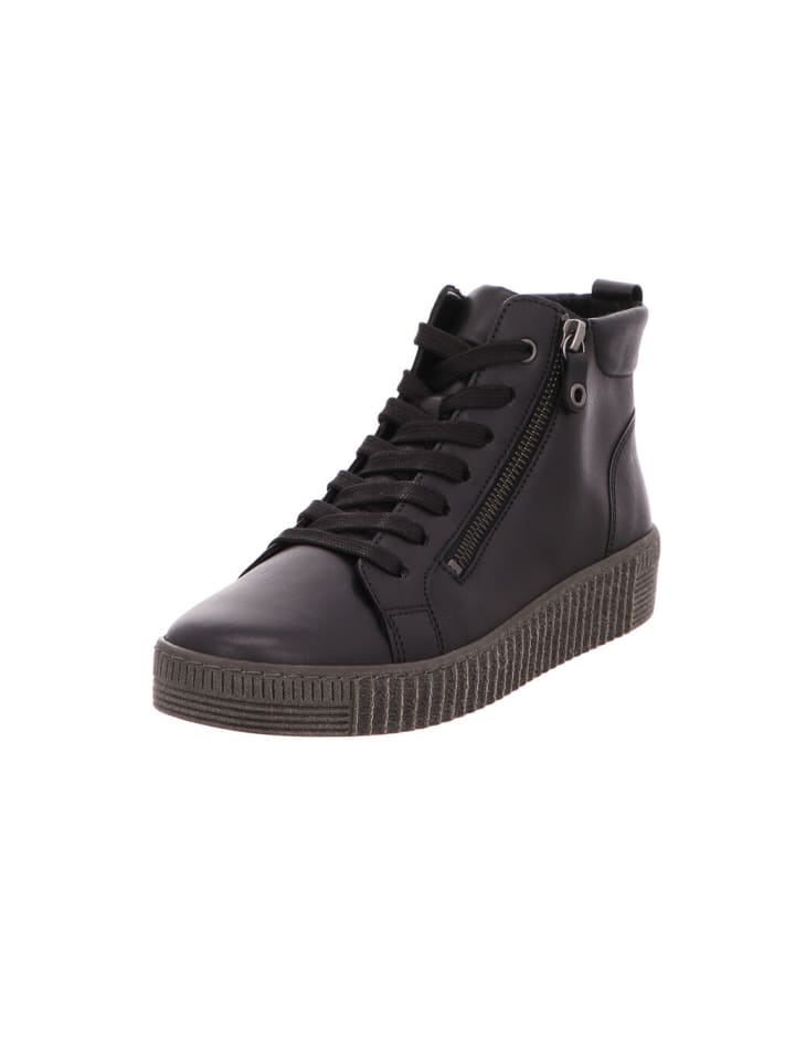 Schnürstiefelette in schwarz