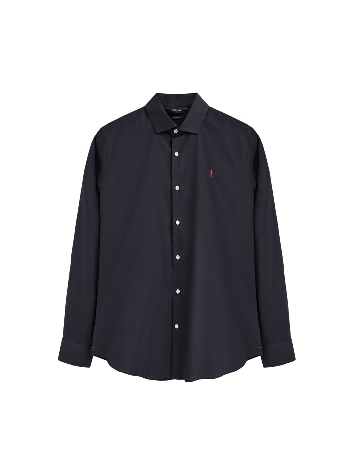 Hemd MAN RIGBY GO POPLIN SLIM IO LONG SLEEVE SLIM FIT in Navy Blau