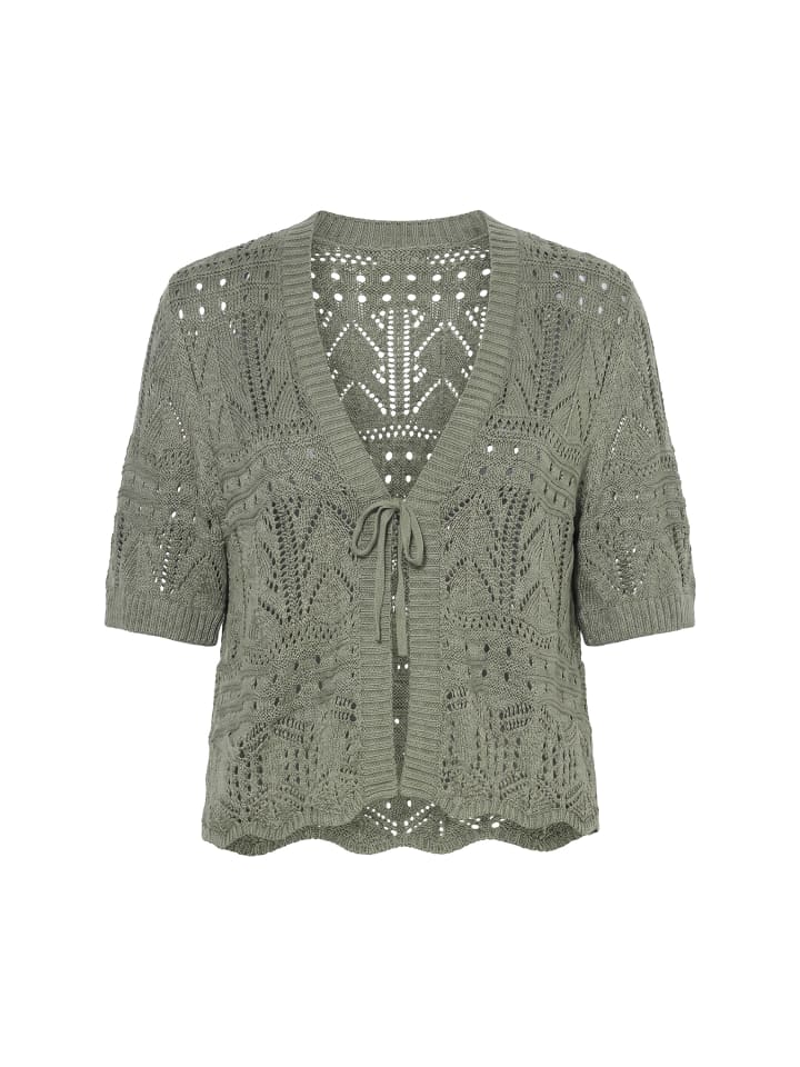 Strickjacke in schilfgrün