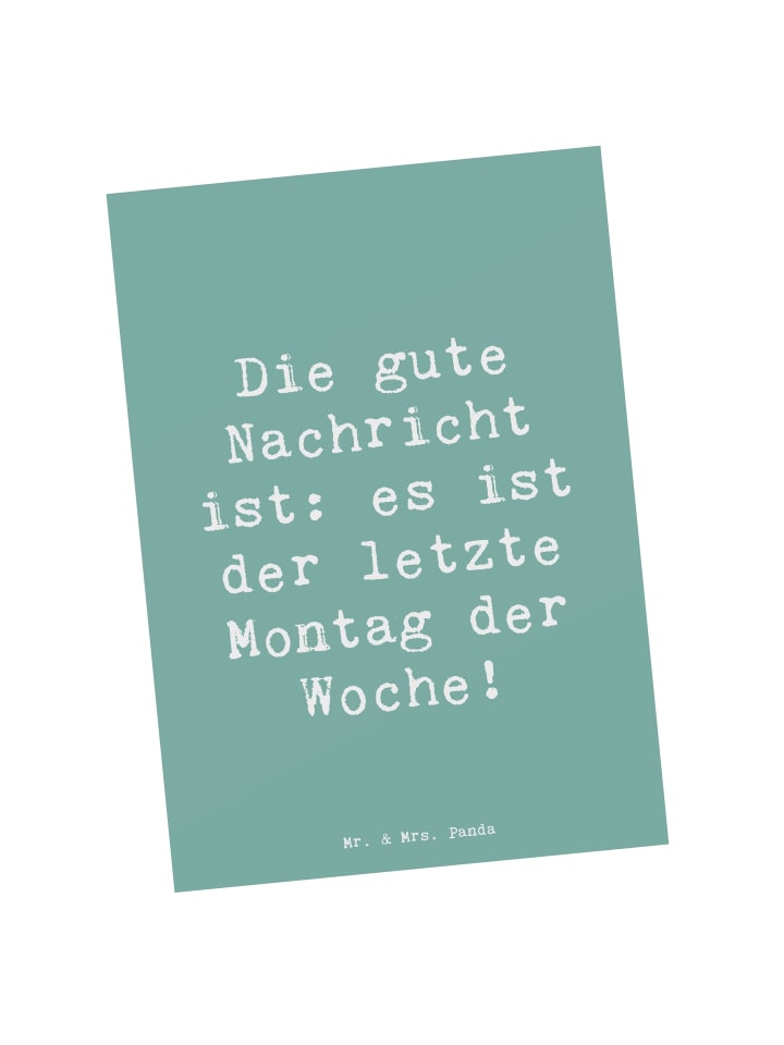 Postkarte Spruch Hoffnung Montag mit Spruch in Meeresbrise