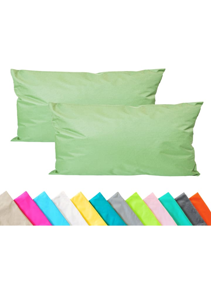 2er Set Outdoor Kissenhülle 30x50cm in Mint