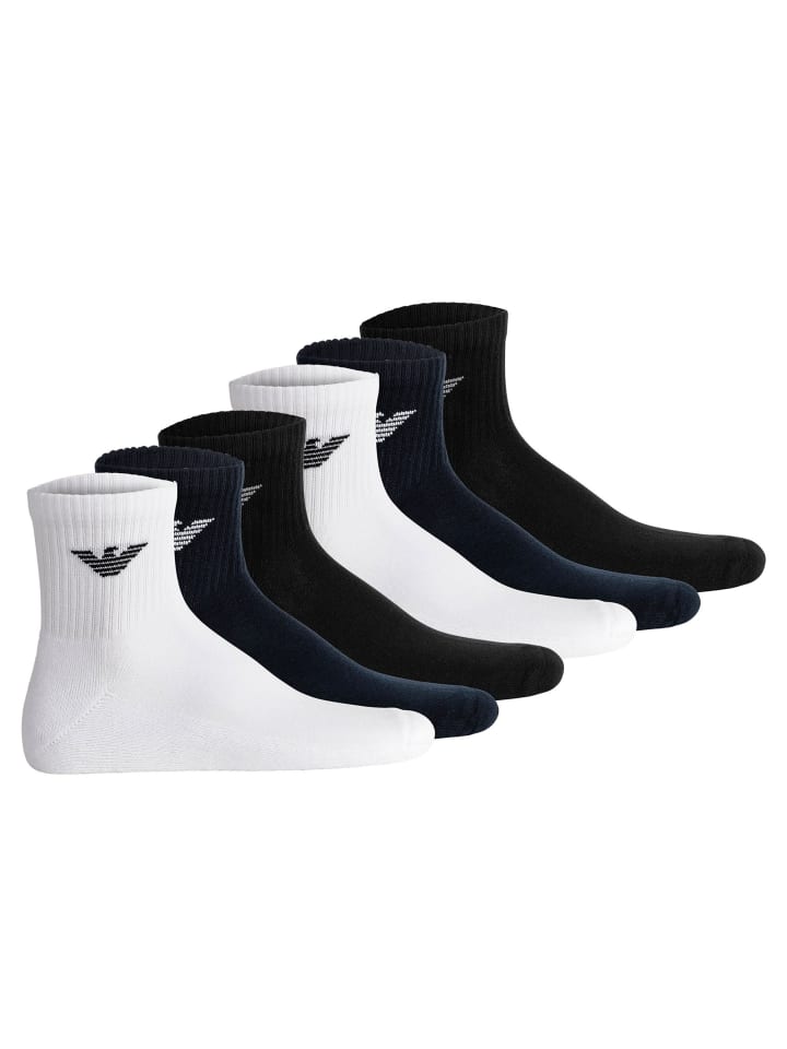 Socken 6er Pack in Weiß/Schwarz/Blau