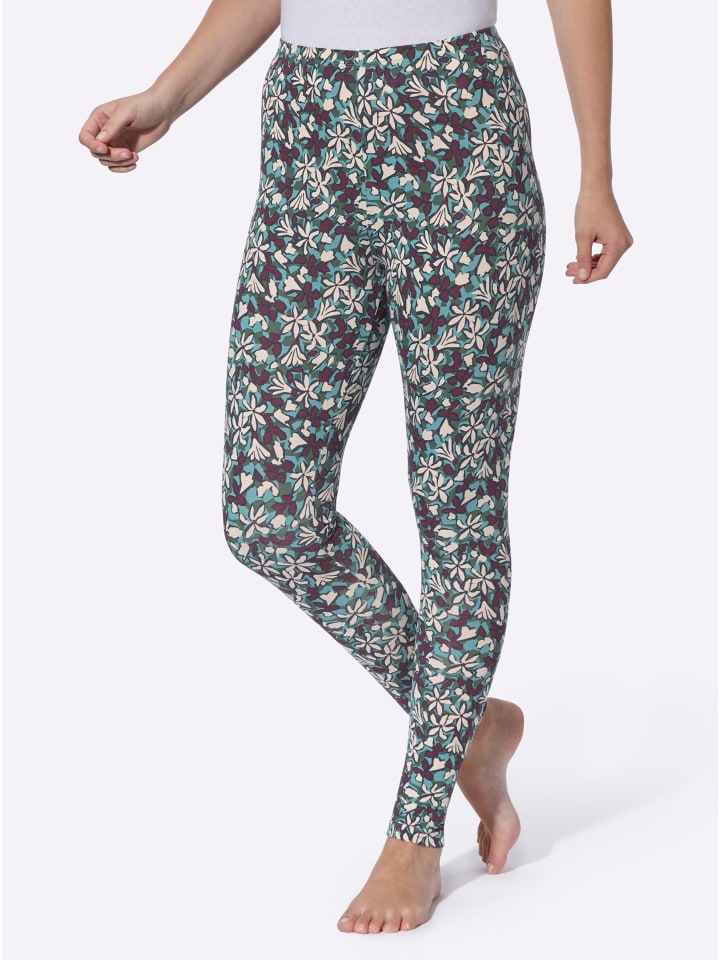 Leggings in moos-bedruckt