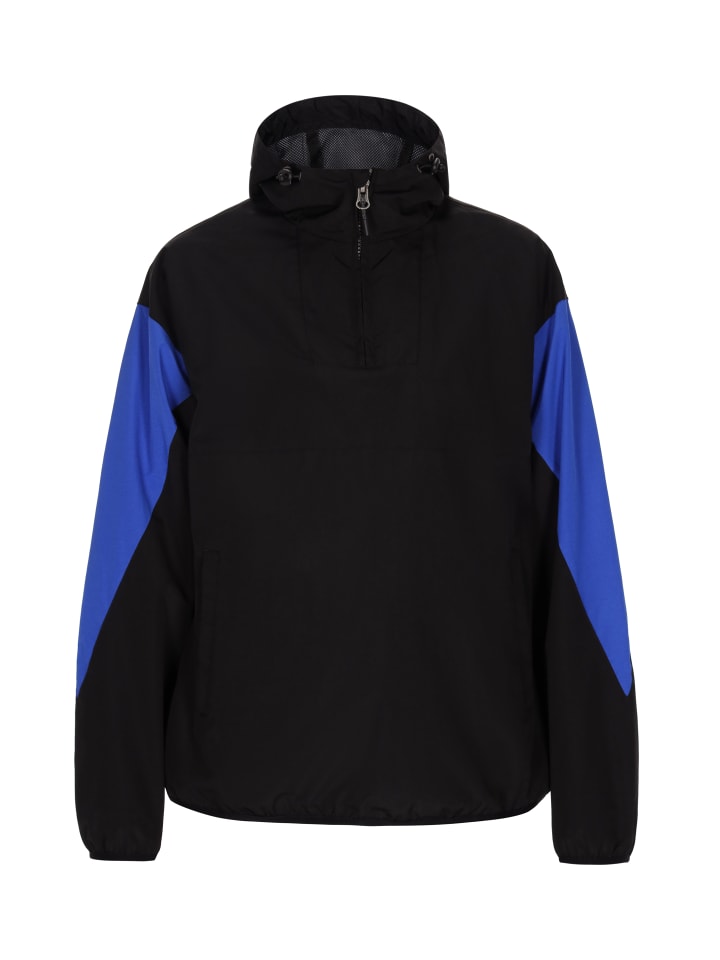 Men Jacket in Schwarz Königsblau Colorblock