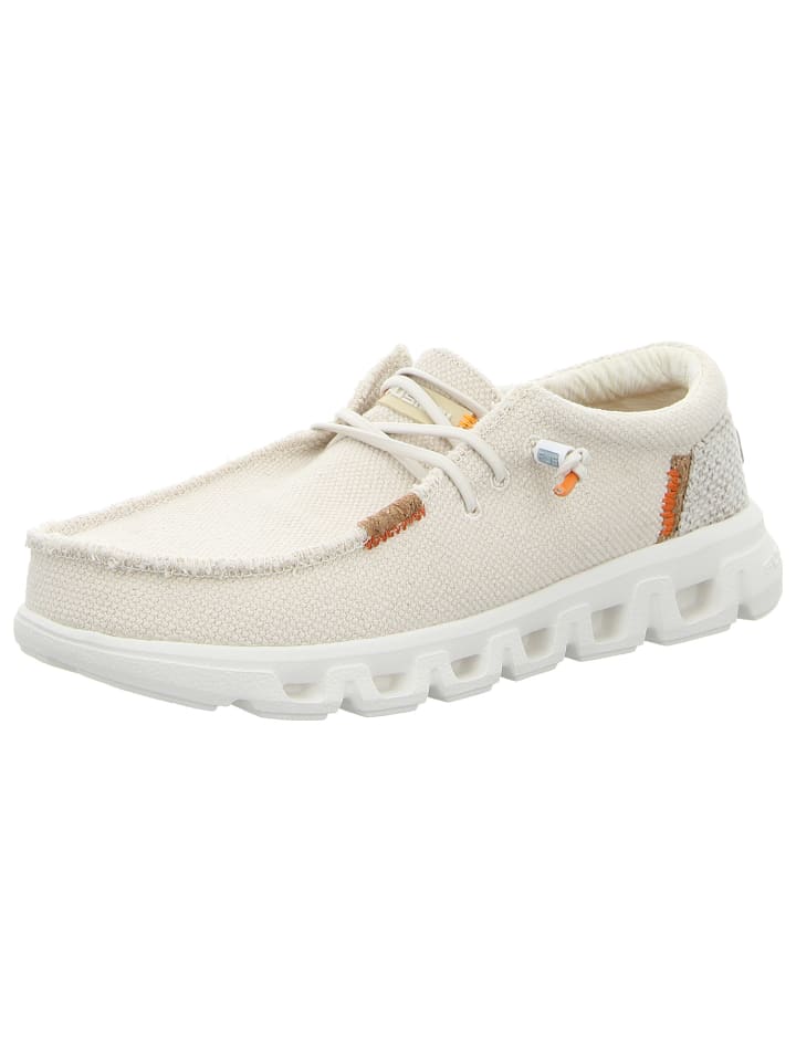 Sportlicher Schnürschuh in beige
