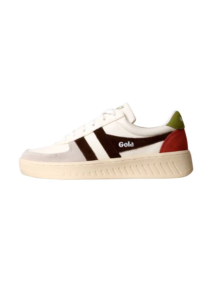 Grandslam Trident Leder-Sneaker Weiß