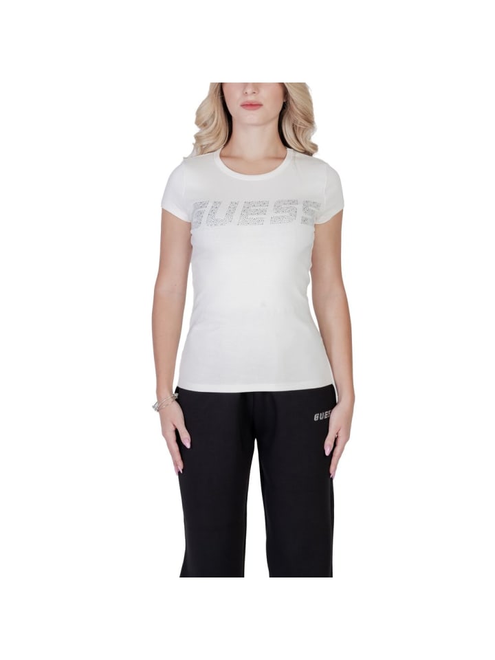 Creme Baumwolle T-Shirt