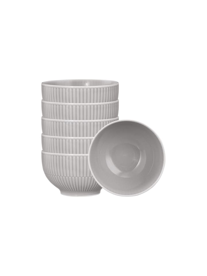 6er Set Cappuccinoschalen Amina in Silbergrau 400 ml