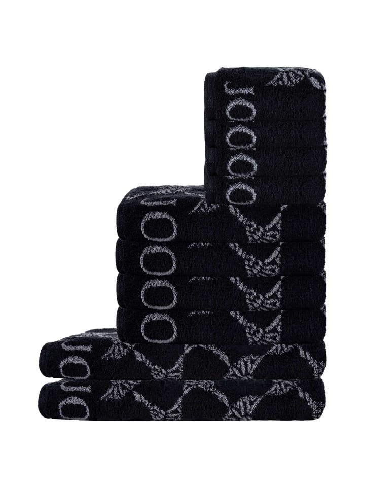 Handtuch 10er Pack in Schwarz