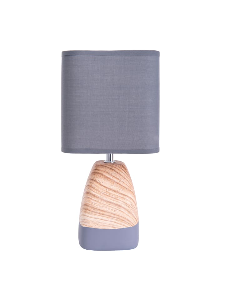 Tischleuchte "CREMONA" in braun - (L)15 cm x (B)15 cm x (H)31 cm