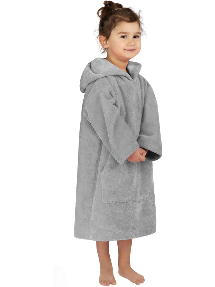 Kinder langarm Poncho 2-5 Jahre Pichilemu in Grau