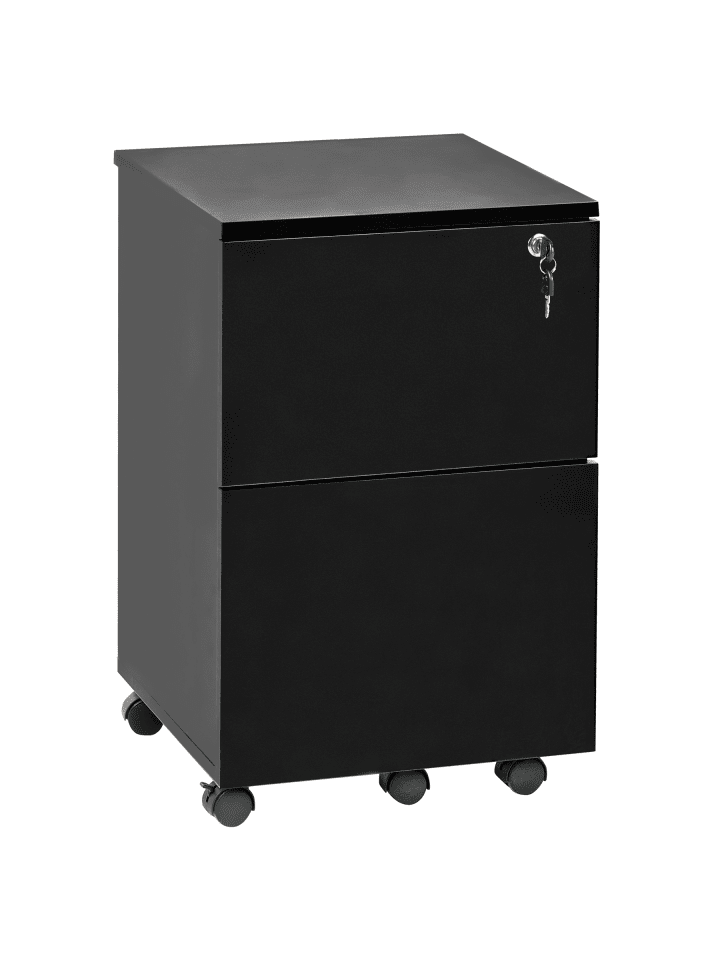 Büroschrank JOHNSON in Schwarz - (W) 40 x (H) 62 x (L) 40 cm