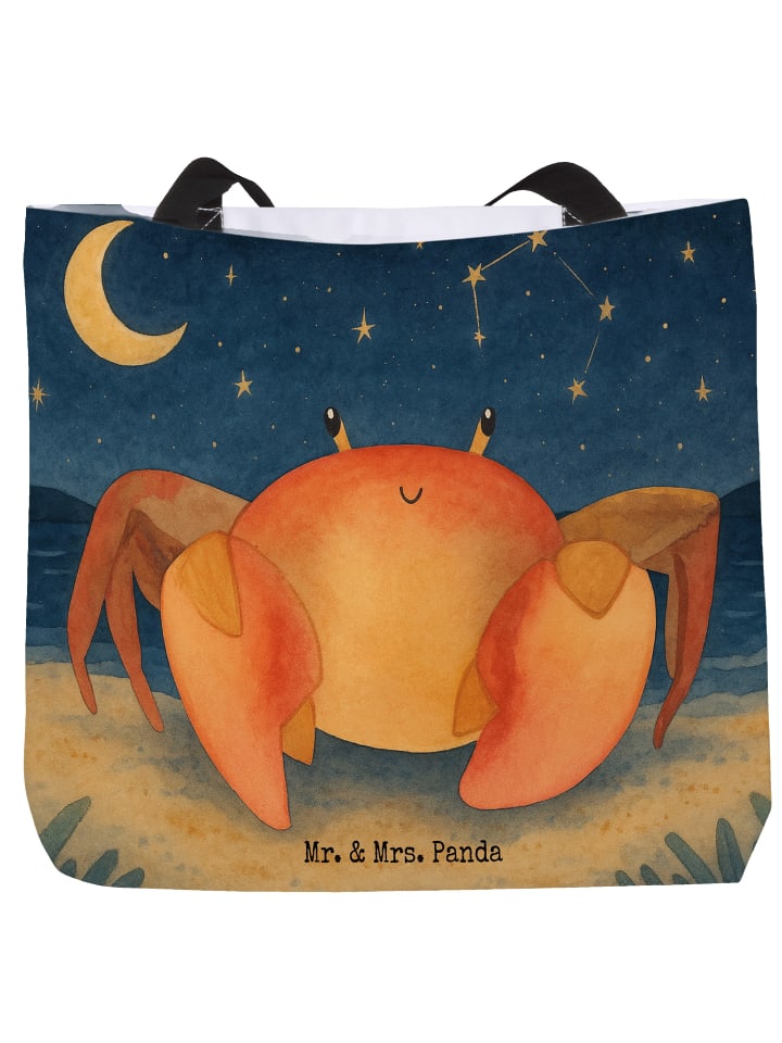 Tasche Sternzeichen Krebs Design ohne Spruch in Weiß