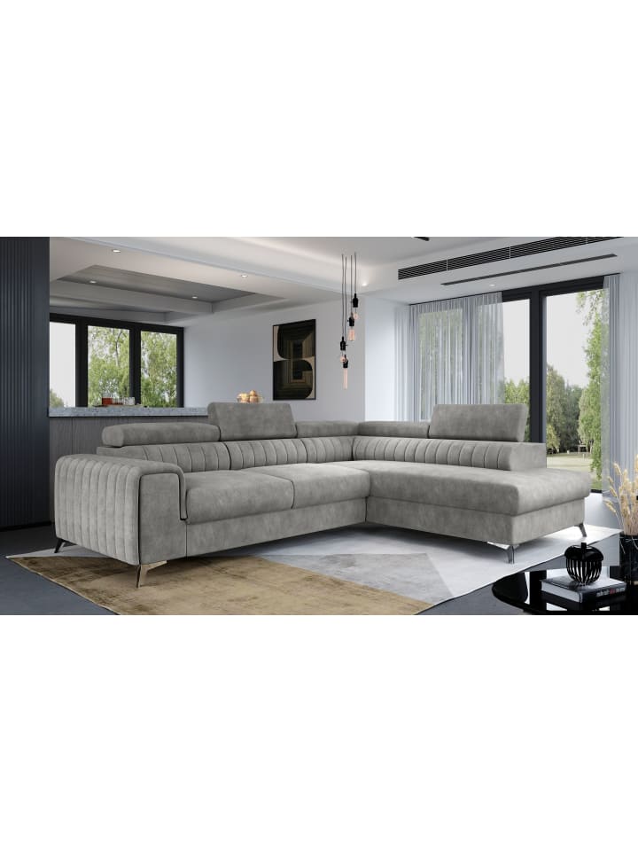 Lauryn Recamiere Rechts in Asphalt -  (L) 205 x (B) 278 x (H) 92 cm