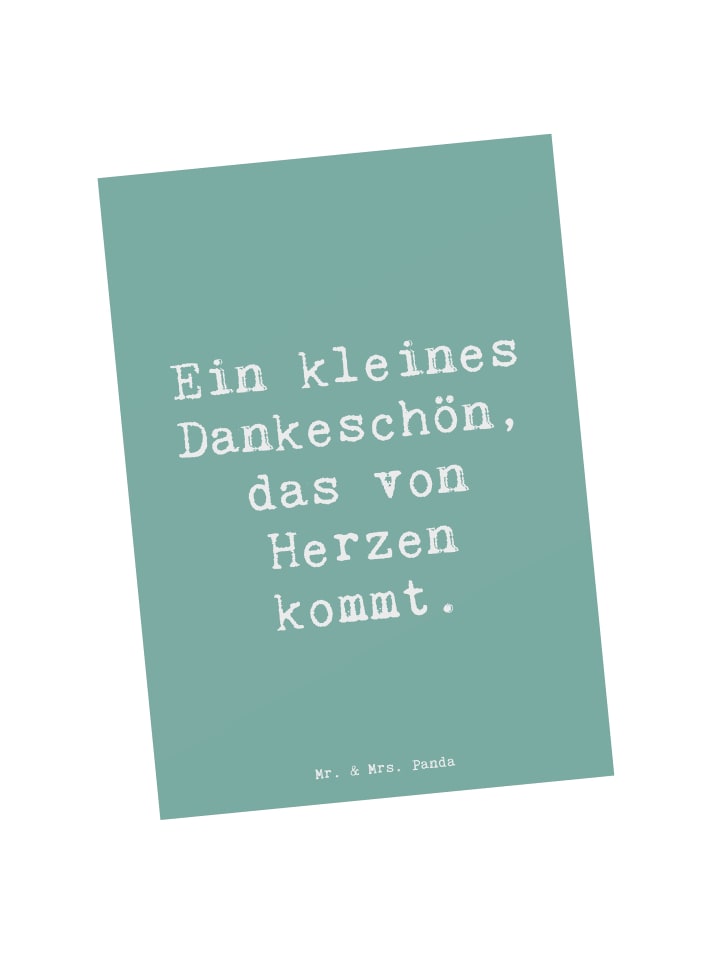 Postkarte Spruch Gastgeschenke Dankeschön mit S... in Meeresbrise