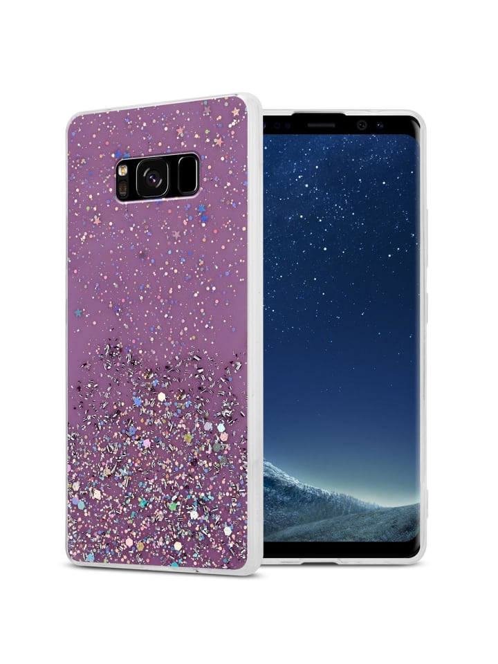 Hülle für Samsung Galaxy S8 PLUS Glitter in Lila mit Glitter