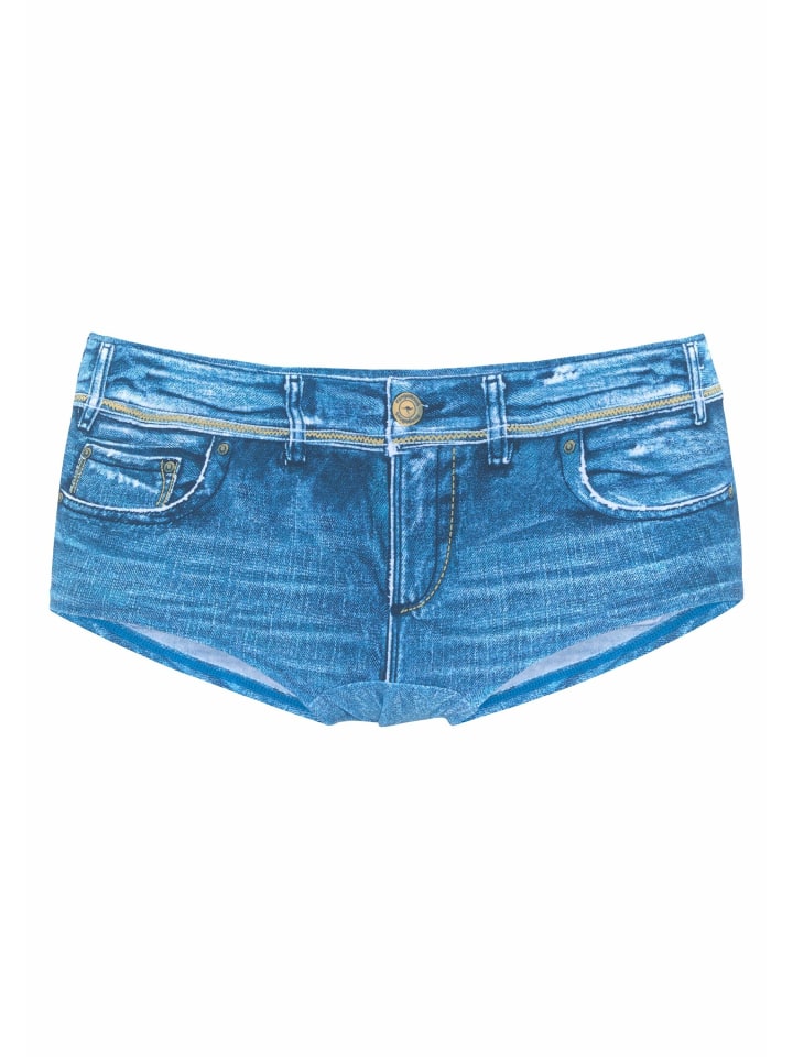 Bikini-Hotpants in jeansblau