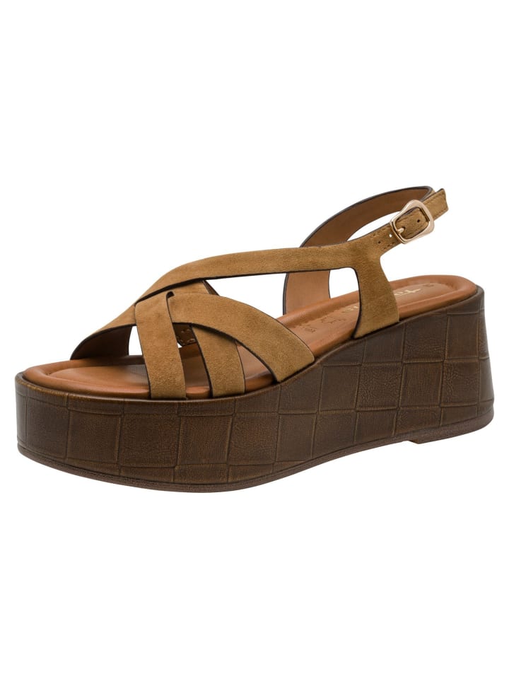 Sandalette in cognac
