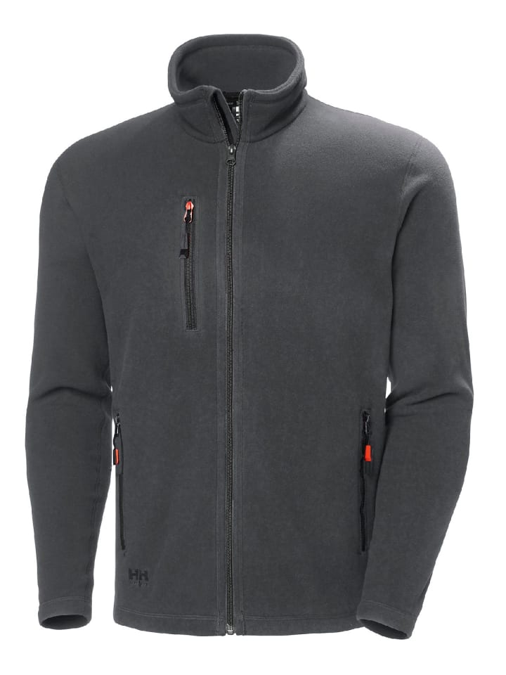 Fleecejacke/Fleecepullover in Grau