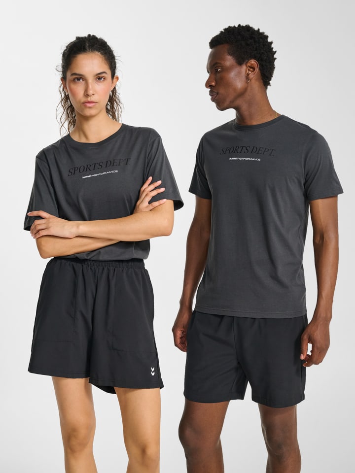 T-Shirt Hmlpulse Lebensstil Herren in ASPHALT