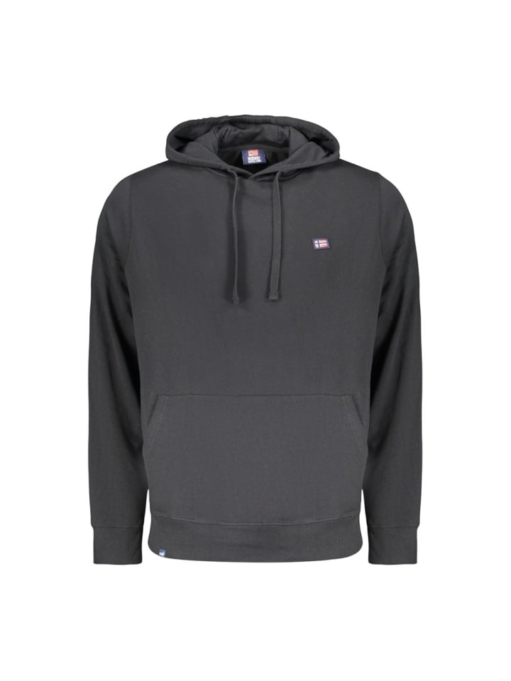 Schwarz Baumwolle Herren Sweatshirt