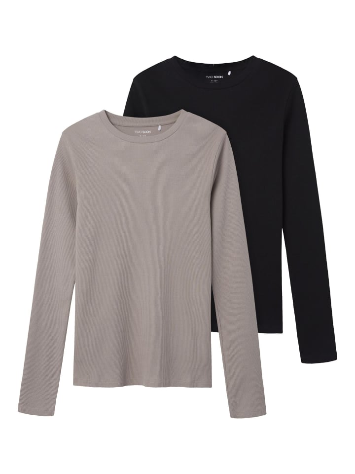2er-Pack T-Shirt in Black