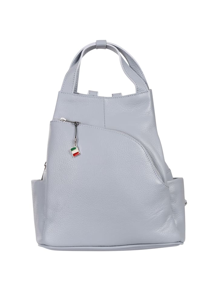 Florence Cityrucksack Leder hellblau ca. 27cm