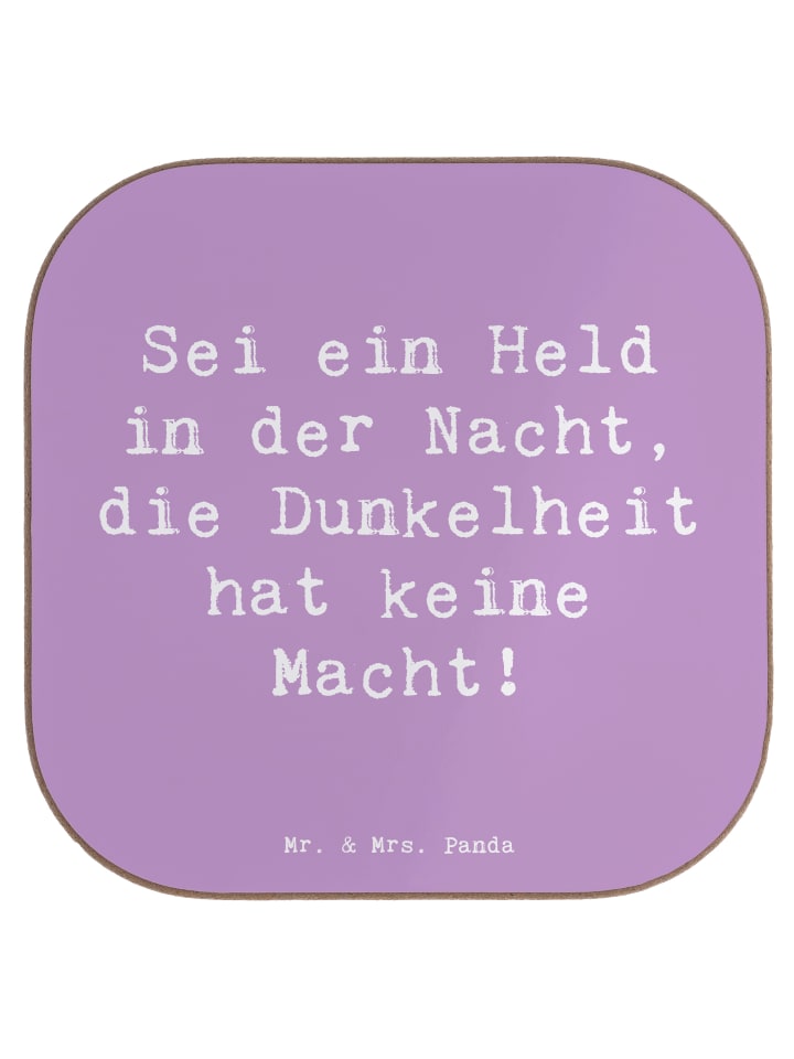 Untersetzer Tasse Spruch Angst vor Dunkelheit ü... in Lavendeltraum