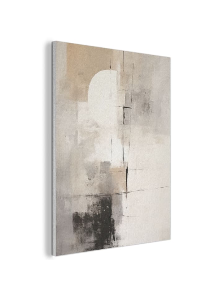 Akustibild Abstrakte Kunst weiß schwarz