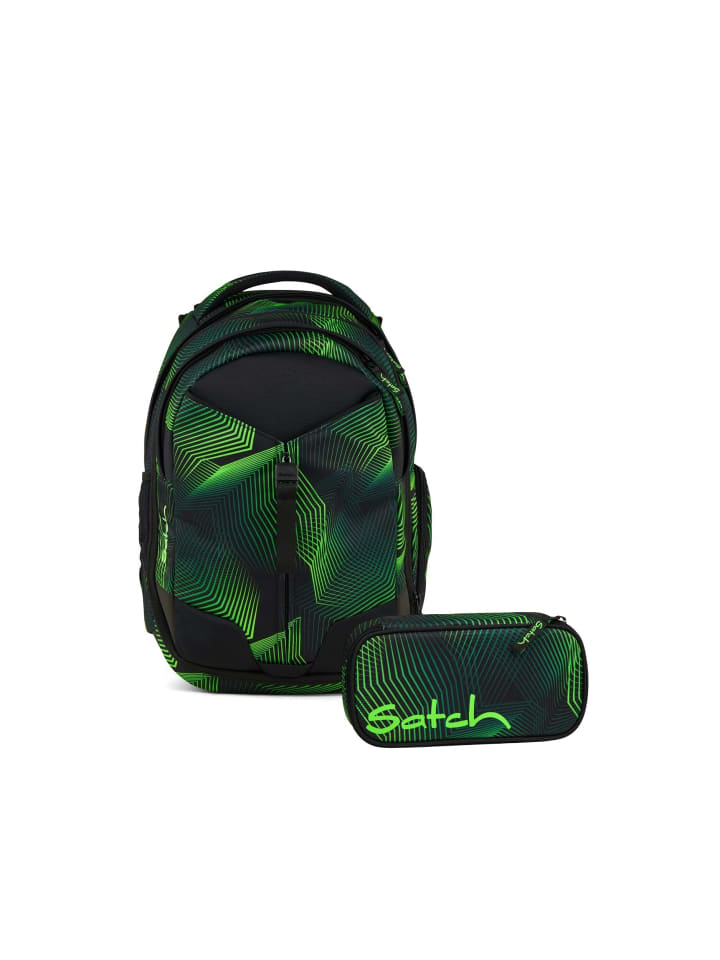 Schulrucksack-Set MATCH Seismic Green 2-teilig in Grün