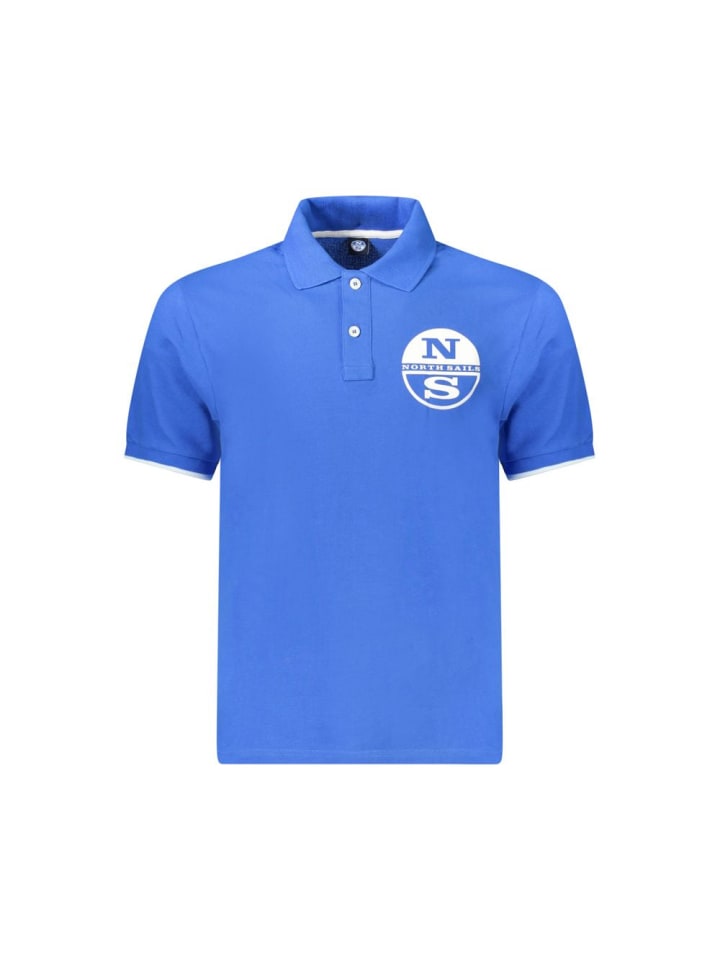 Blau Baumwolle Herren Polo