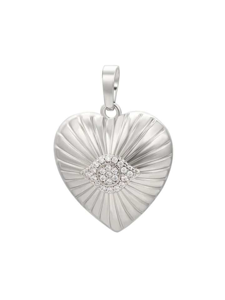 Women Heart Motif Pendant in Silver