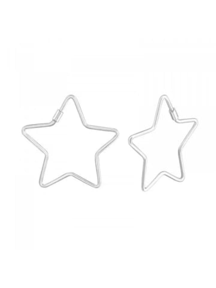 Creolen STERN in 925 Sterling Silber, 2-tlg.