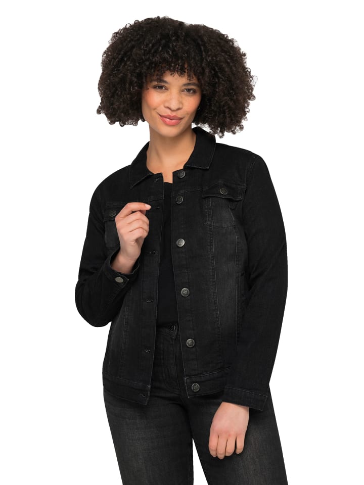 Jeansjacke in schwarz