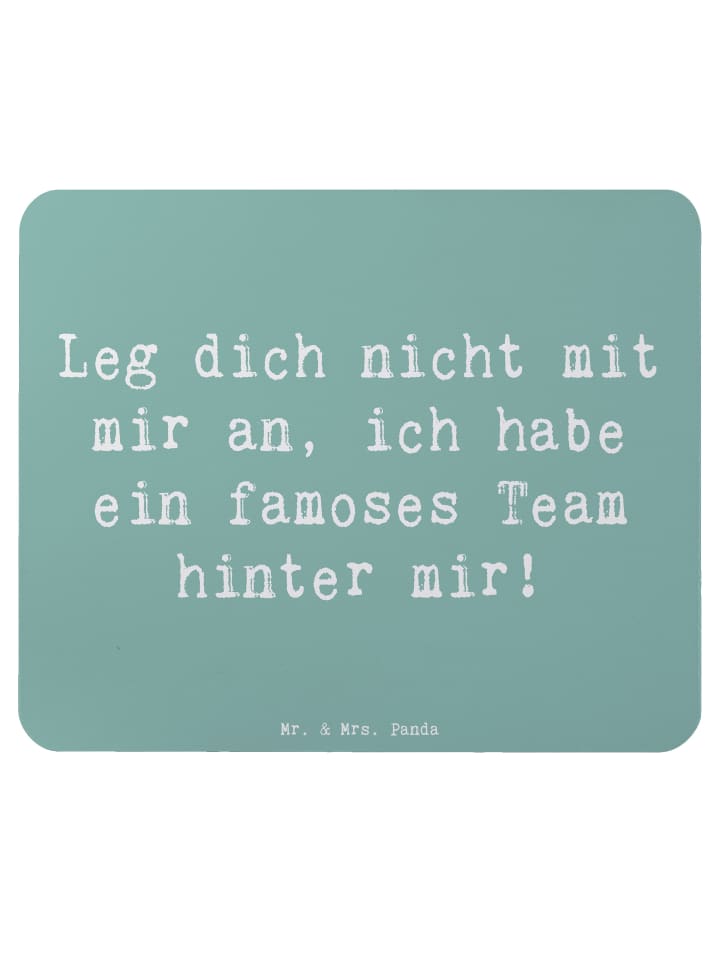 Maus-Pad Spruch Im Team zuMenschmenarbeiten mit Sp... in Meeresbrise