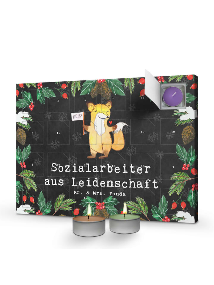 Adventskalender Sozialarbeiter Leidenschaft mit... in Kreidetafel