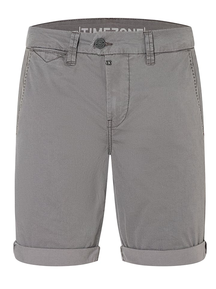 Slim Fit Shorts Reißverschluss Einschubtaschen in Grau