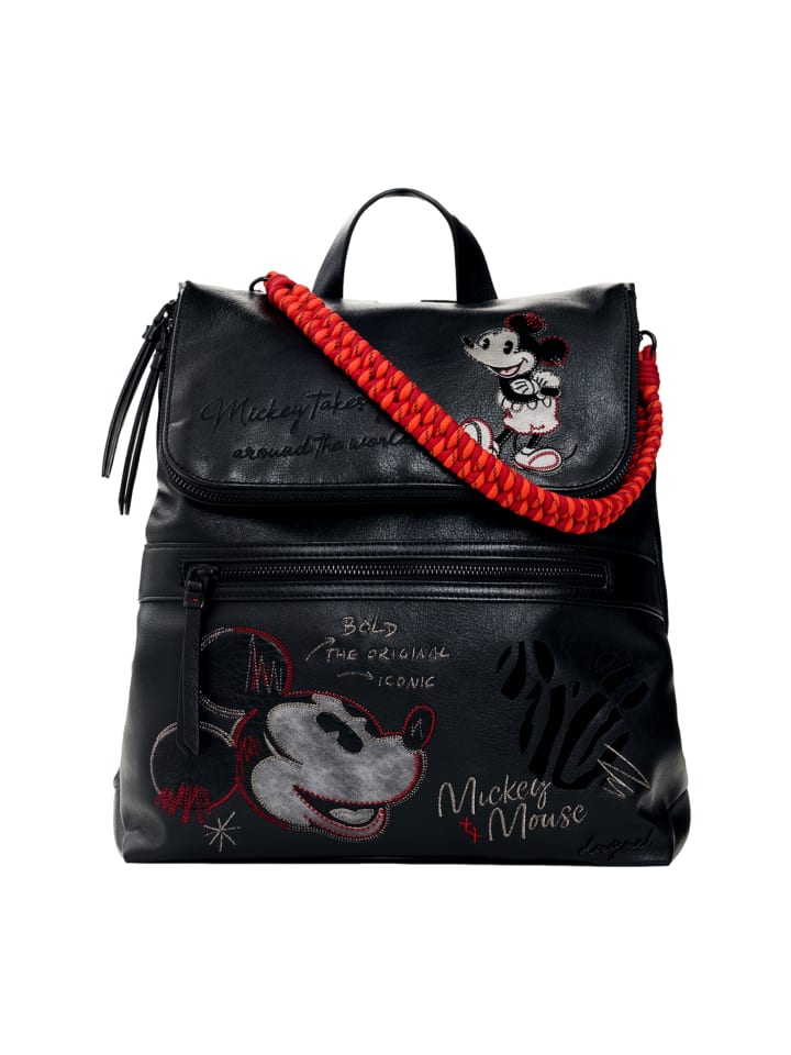 Rucksack 'Mickey Face Hampton 2.0' in schwarz