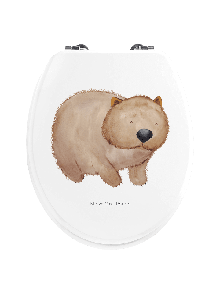 Toilettendeckel Wombat ohne Spruch in Weiß