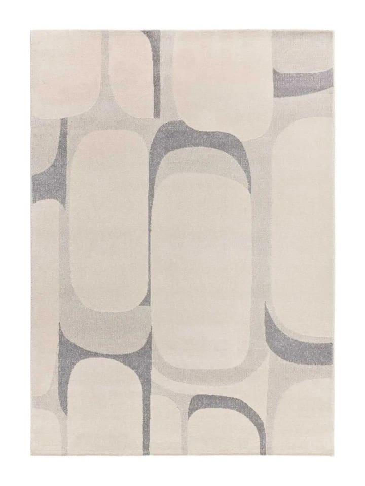 Kurzflor-Teppich PORTO in beige / grau