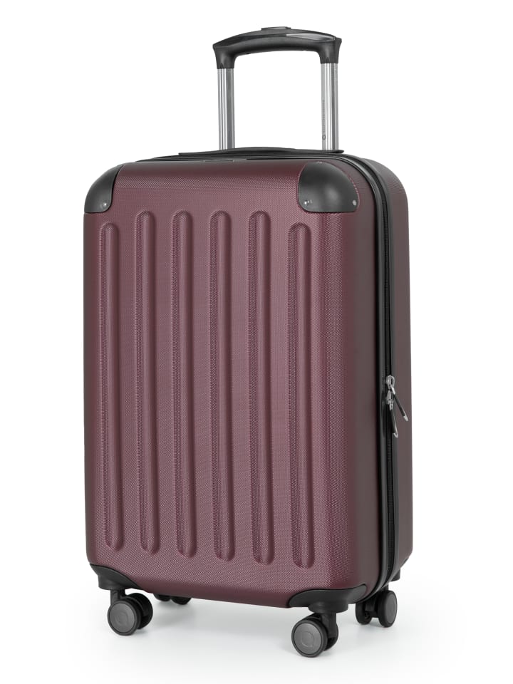 Spree - Handgepäck Koffer Trolley, 55 x 35 x 20 cm, 33 Liter in Burgund